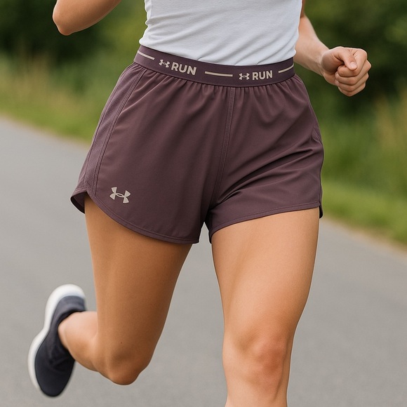 Under Armour Pants - Under Armour Women’s RUN Shorts Mauve Purple Size XL